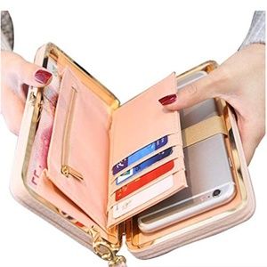 Bowknot Wallet Clutch Phone Card Holder